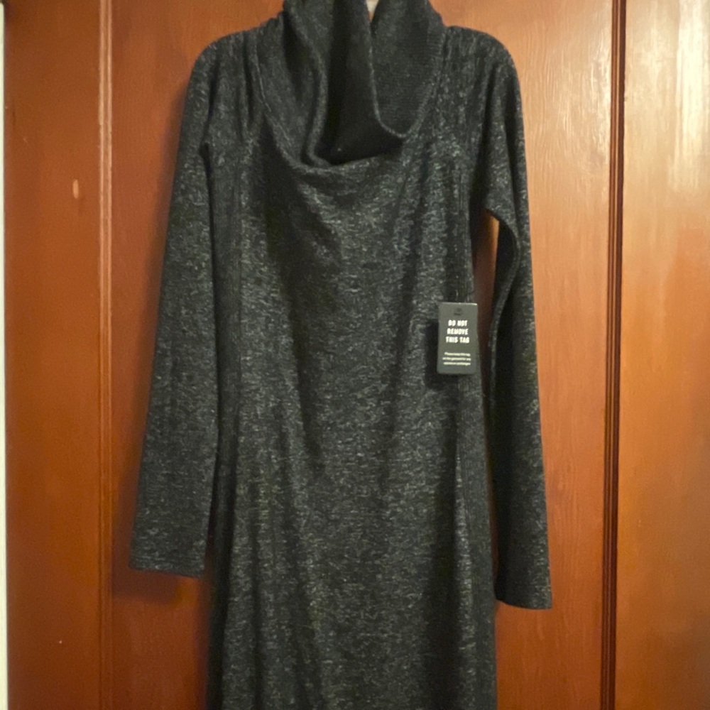 express tags on bodycon turtleneck dress, XS, rayon polyester & cotton